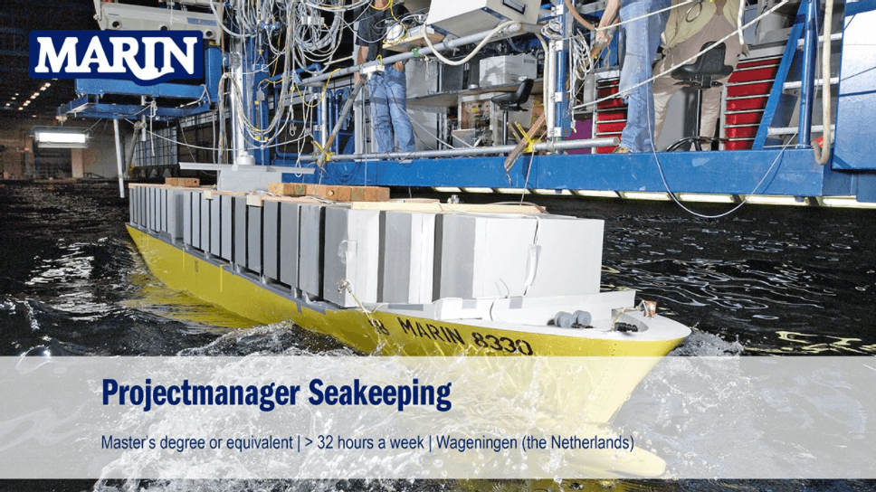 MARIN vacancie Project Manager Seakeeping